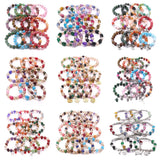 10Pcs Bohemian Style Resin Mixed Bracelet Women's Charm Jewelry