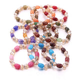 10Pcs Bohemian Style Resin Mixed Bracelet Women's Charm Jewelry