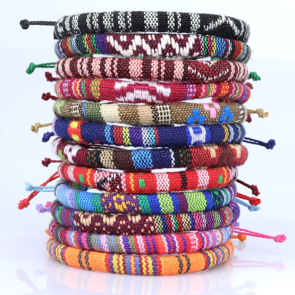 10Pcs Boho Colorful Polymer Bracelets for Women Girls