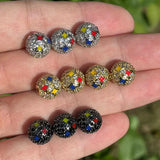 10Pcs Brass Balls 10mm Zirconia Pave Beads for Jewelry Making
