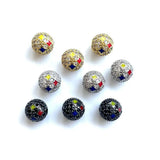 10Pcs Brass Balls 10mm Zirconia Pave Beads for Jewelry Making