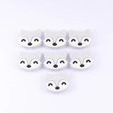 10Pcs Cat Shape Silicone Beads BPA-Free Teething Toys DIY Animal Baby Teether