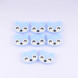 10Pcs Cat Shape Silicone Beads BPA-Free Teething Toys DIY Animal Baby Teether