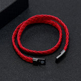 10Pcs/Lot Leather Wrap Bracelet for Men Magnetic Clasp Bangle