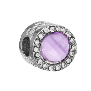 10Pcs Crystal Birthstone Charms Beads for Bracelets Necklace