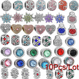 10Pcs Crystal Birthstone Charms Beads for Bracelets Necklace