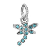 10Pcs Crystal Dragonfly Charms Beads Pendant DIY Jewelry Making