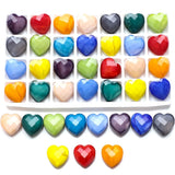 10Pcs Crystal Heart Beads 16MM Faceted Glass Stone Pendant DIY Charms