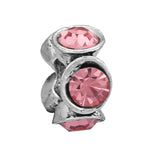 10Pcs Crystal SISTER Flower Charms Beads for Bracelets Necklace