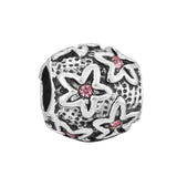 10Pcs Crystal SISTER Flower Charms Beads for Bracelets Necklace