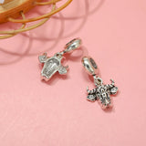 10Pcs/Lot Diy Cartoon Snail Cat Car Monogram Pendant Beaded Making Charms