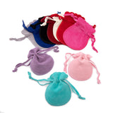 10Pcs/Lot Double Sided Velvet Drawstring Calabash Pouch Jewelry Packaging