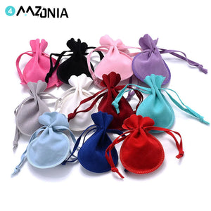 10Pcs Burlap Drawstring Gift Bags Natural Jute Wedding Jewelry Packaging