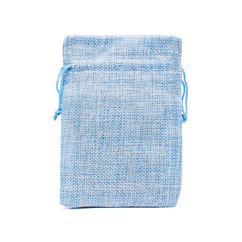 10Pcs Natural Jute Gift Bags Drawstring Burlap Bag Wedding Favor Jewelry Packagi