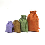 10Pcs Natural Jute Gift Bags Drawstring Burlap Bag Wedding Favor Jewelry Packagi