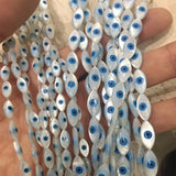 10Pcs Evils Eye Natural Mother of Pearl Shell Beads DIY Jewelry Finding