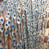 10Pcs Evils Eye Natural Mother of Pearl Shell Beads DIY Jewelry Finding