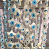 10Pcs Evils Eye Natural Mother of Pearl Shell Beads DIY Jewelry Finding