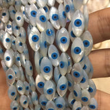 10Pcs Evils Eye Natural Mother of Pearl Shell Beads DIY Jewelry Finding