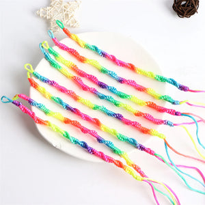 10Pcs Mixed Woven Bracelet Set Adjustable for Girls