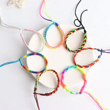 10Pcs Mixed Woven Bracelet Set Adjustable for Girls