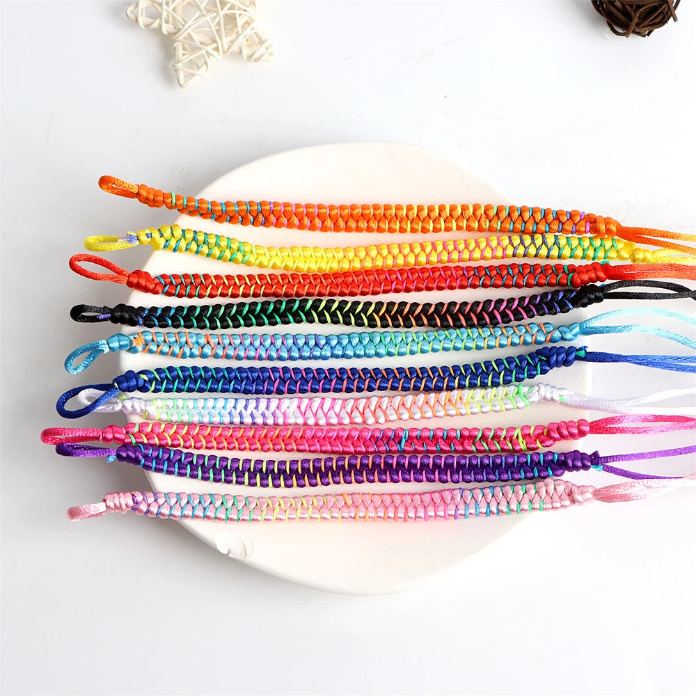 10Pcs Mixed Woven Bracelet Set Adjustable for Girls