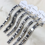 10Pcs Mixed Style Stainless Steel Bracelet For Men Women