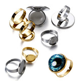 10Pcs/Lot Adjustable Blank Rings for DIY Jewelry Making