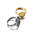10Pcs/Lot Adjustable Blank Rings for DIY Jewelry Making