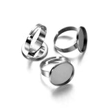 10Pcs/Lot Adjustable Blank Rings for DIY Jewelry Making