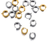 10Pcs Stainless Steel Round Hoop Earrings for DIY Jewelry Making