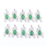 10Pcs/Lot Green Jade Amethyst Frog Shape Gemstone Pendants