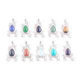 10Pcs/Lot Green Jade Amethyst Frog Shape Gemstone Pendants