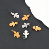 10Pcs High Polished Steel Angel Charms DIY Jewelry Making