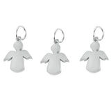 10Pcs High Polished Steel Angel Charms DIY Jewelry Making