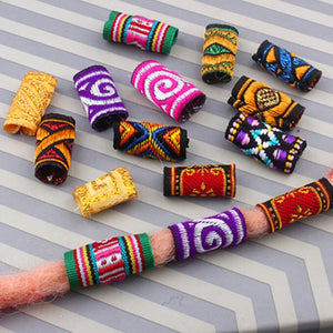 10Pcs/Lot Embroidery Hair Braid Beads Clips for Men Women