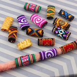 10Pcs/Lot Embroidery Hair Braid Beads Clips for Men Women