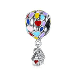 10Pcs Hot Air Balloon Series House Pendant Jewelry Making