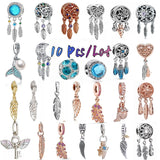 10Pcs/Lot Tassel Feather Dream Catcher Bracelet Necklace Charms Jewelry