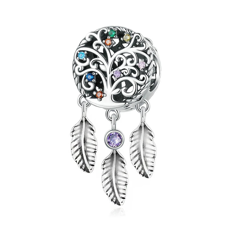 10Pcs/Lot Tassel Feather Dream Catcher Bracelet Necklace Charms Jewelry