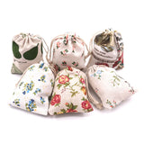 10Pcs Linen Cotton Bag 9x12cm Drawstring Gift Pouches