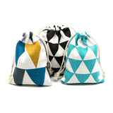 10Pcs Linen Cotton Bag 9x12cm Drawstring Gift Pouches