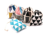 10Pcs Linen Cotton Bag 9x12cm Drawstring Gift Pouches