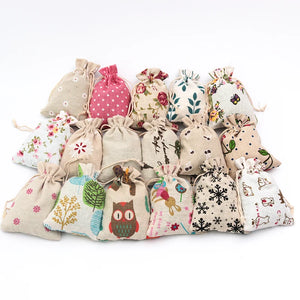 10Pcs Linen Cotton Bags 10x14cm Small Party Wedding Favor Muslin Gift Pouches