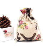 10Pcs Linen Cotton Bags 10x14cm Small Party Wedding Favor Muslin Gift Pouches