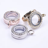 10Pcs Mini 20mm Round Glass Memory Floating Locket Pendant DIY Jewelry Bulk