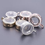 10Pcs Mini 20mm Round Glass Memory Floating Locket Pendant DIY Jewelry Bulk