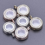 10Pcs Mini 20mm Round Glass Memory Floating Locket Pendant DIY Jewelry Bulk