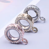 10Pcs Mini 20mm Round Glass Memory Floating Locket Pendant DIY Jewelry Bulk