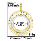 10Pcs Mini 20mm Round Glass Memory Floating Locket Pendant DIY Jewelry Bulk